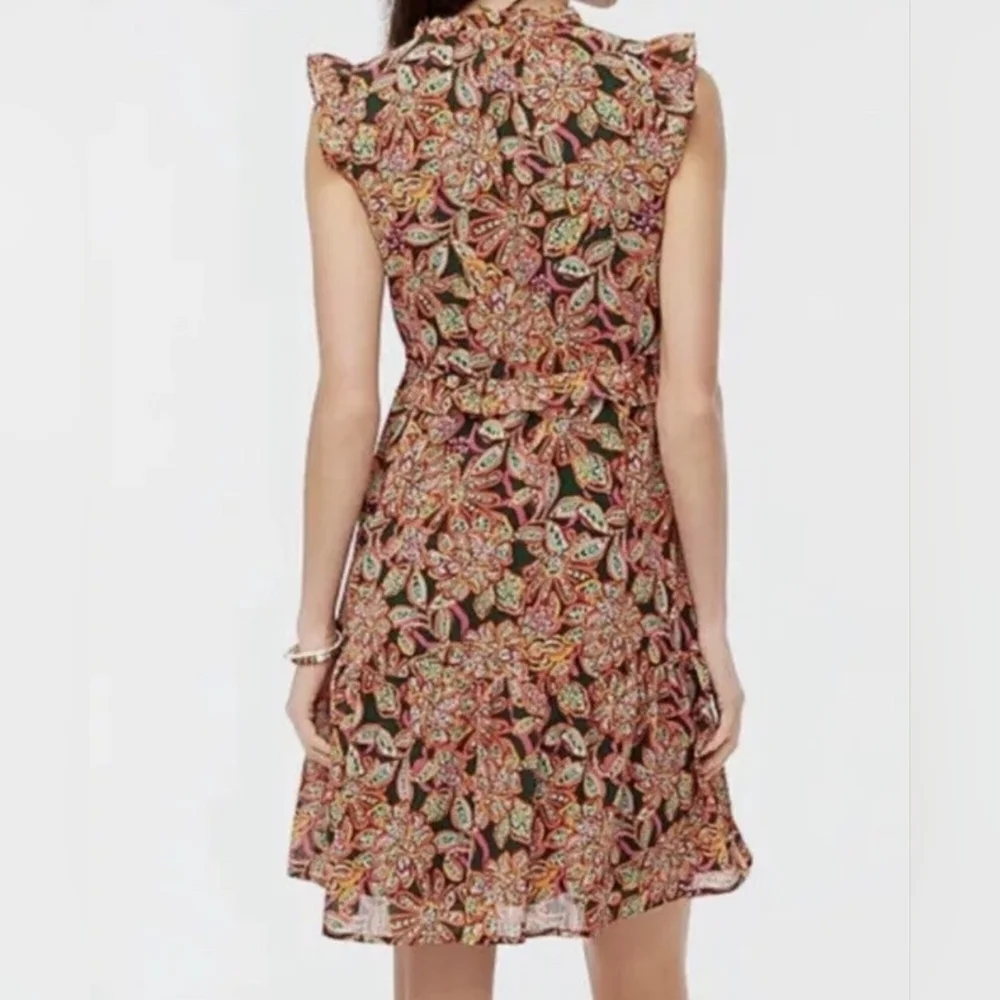 J.Crew Floral Sleeveless Dress-Size 12 -100% Polyester